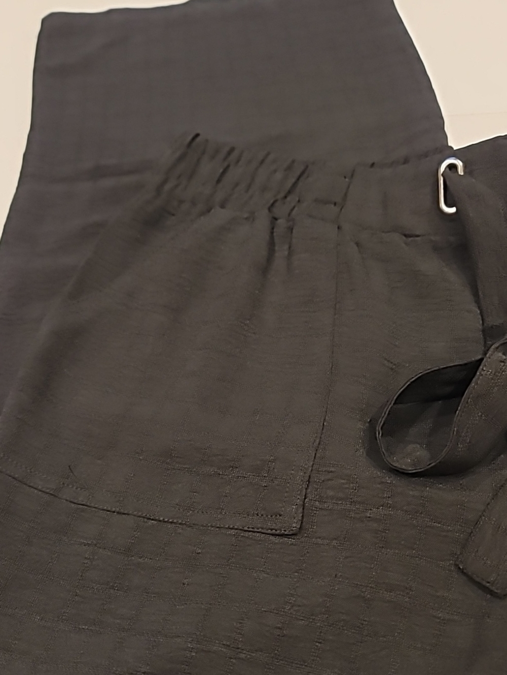Chloe + Jasmine Black Wide Leg Drawstring Pants Large - Picture 5 of 13